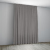 Overgordijn Praag Zilver - plooigordijn met enkele plooi