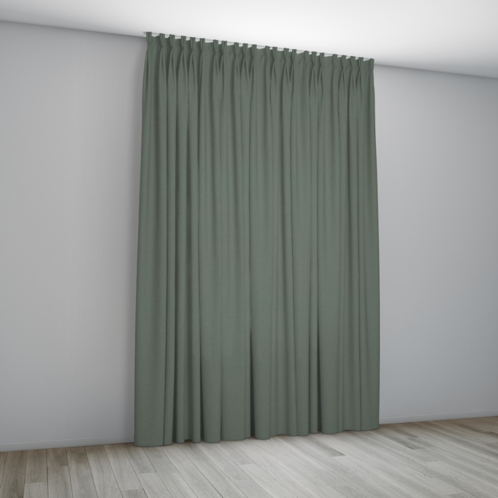 Overgordijn Parijs groen Coupage